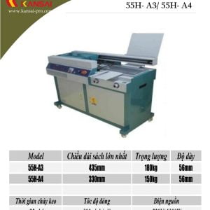 Máy vào bìa keo nhiệt KANSAI 55H- A3