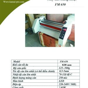 Máy cán màng tự động lô 650 Inox - Hình ảnh 3