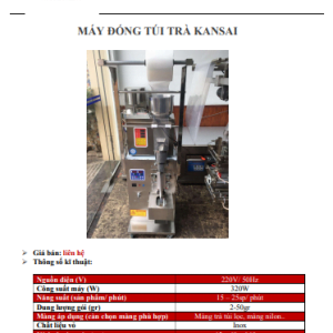 Máy đóng túi trà Kansai - Hình ảnh 2
