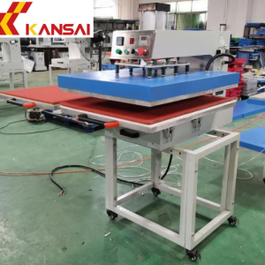 Máy ép nhiệt hai mâm khí nén khổ 60 x 80 (đẩy mâm dưới) - Hình ảnh 2