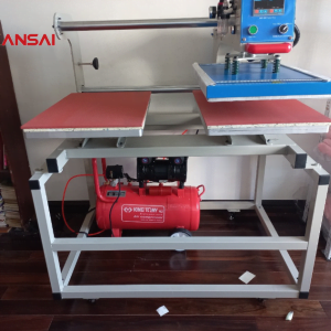 Máy ép nhiệt hai mâm khí nén khổ 40 x 50 (đẩy đầu) - Hình ảnh 2