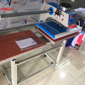 Máy ép nhiệt hai mâm khí nén khổ 40 x 60 (đẩy đầu) - Hình ảnh 2