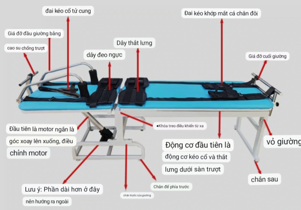 Giường kéo giãn cột sống lưng cổ bằng điện YP-2009 K1