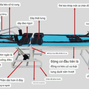 Giường kéo giãn cột sống lưng cổ bằng điện YP-2009 K1 - Hình ảnh 2