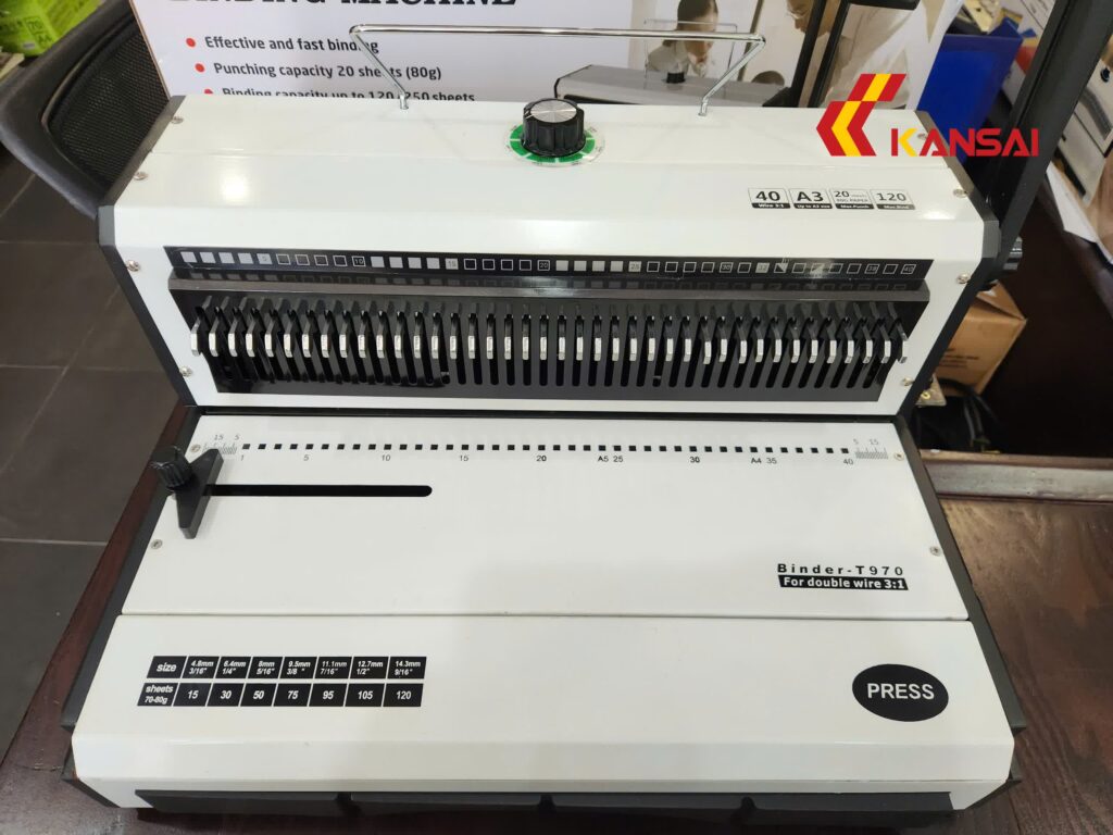 Máy đóng gáy xoắn sắt kép Binder T970