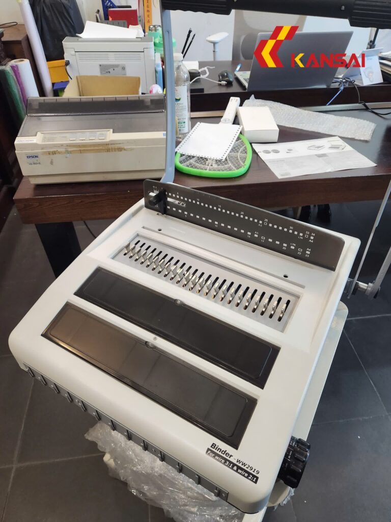 Máy đóng gáy xoắn sắt kép Binder WW2919 (bước răng 3:1 & 2:1)