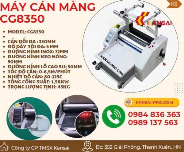 Máy cán màng CG8350 - Hình ảnh 4