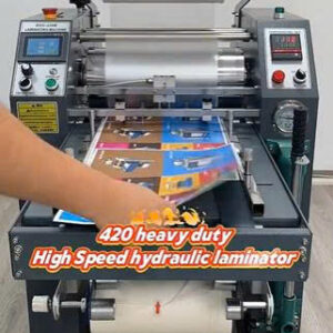 Máy cán màng thủy lực tự động tách giấy và thu cuộn  420B ( 2 trong 1 ) - Hình ảnh 3