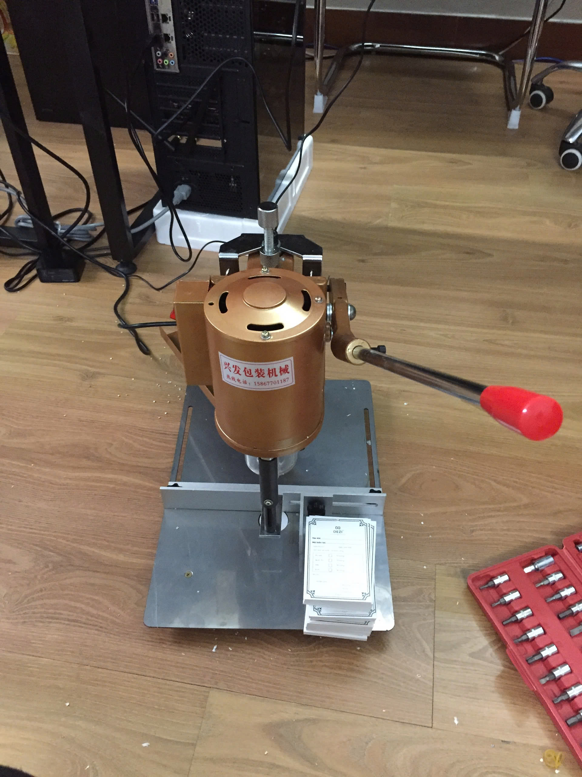 Máy khoan điện đục lỗ giấy DK-150 - Ảnh 6